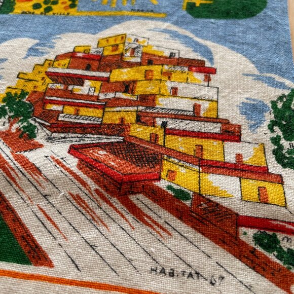 Expo 67 Linen Tea Towel - EUC - Picture 5 of 8